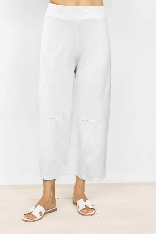 Women's Formal Apparel Stonewashed Flood Pant In White