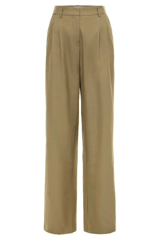 Women's Stylish Professional Apparel Women's Wool Alexandra Pants In Tan